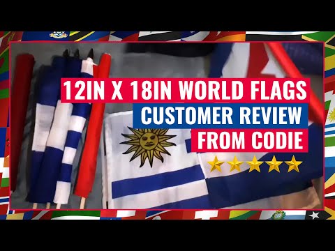 Uruguay flag 12 x 18 inch