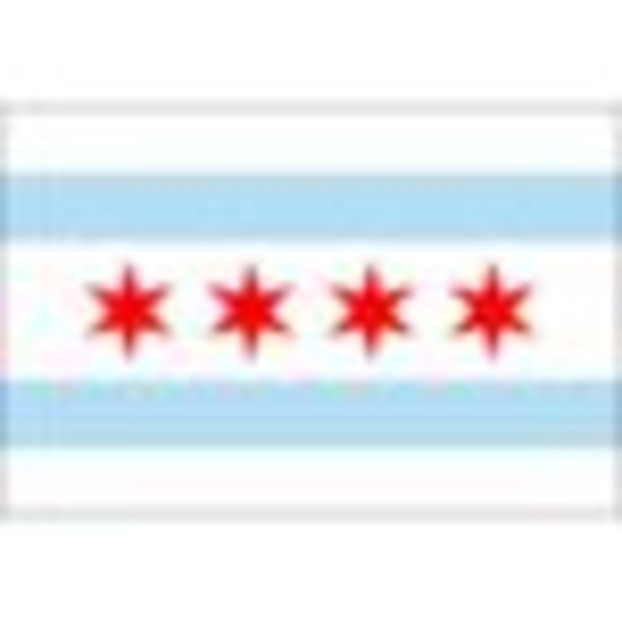 Chicago City Flag 3ft x 5ft Nylon