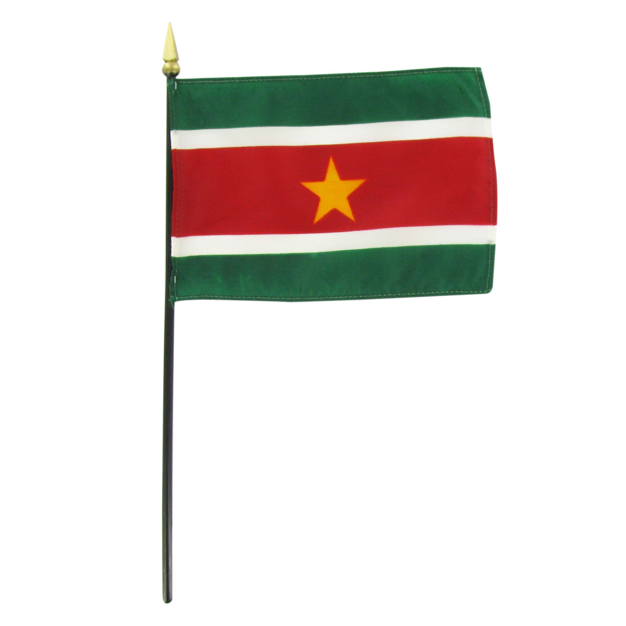 Suriname 4" x 6" Stick Flag