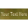 Gold engraved plate with placeholder "Your Text Here" text