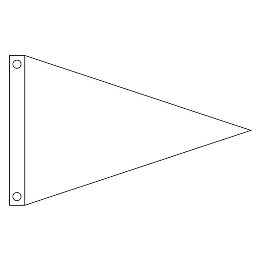 Solid white pennant flag illustration