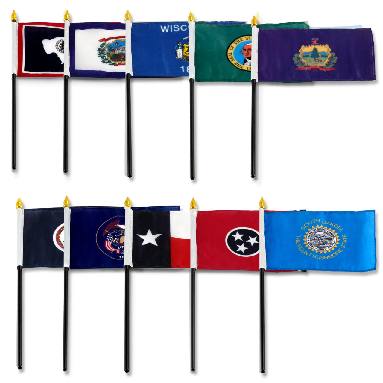 Set of 50 State Flags - 4" x 6"