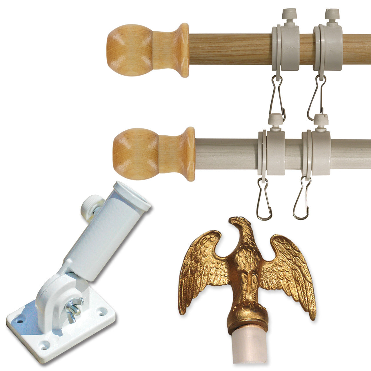 Super Tough Best Quality Outdoor Flag Pole Kit (No Flag)