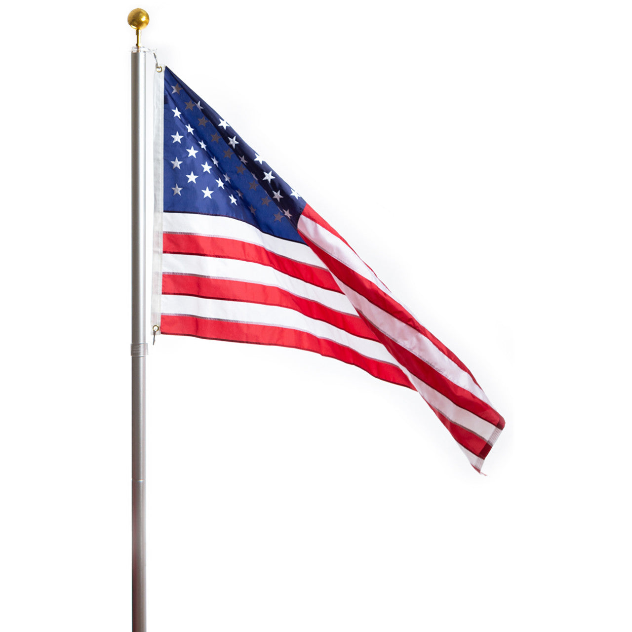 Super Tough Swivel Sectional 13ft to 21ft Flag Pole - US Made