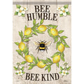 Carson Summer Garden Flag - Bee Lemon Wreath - 12.5in x 18in