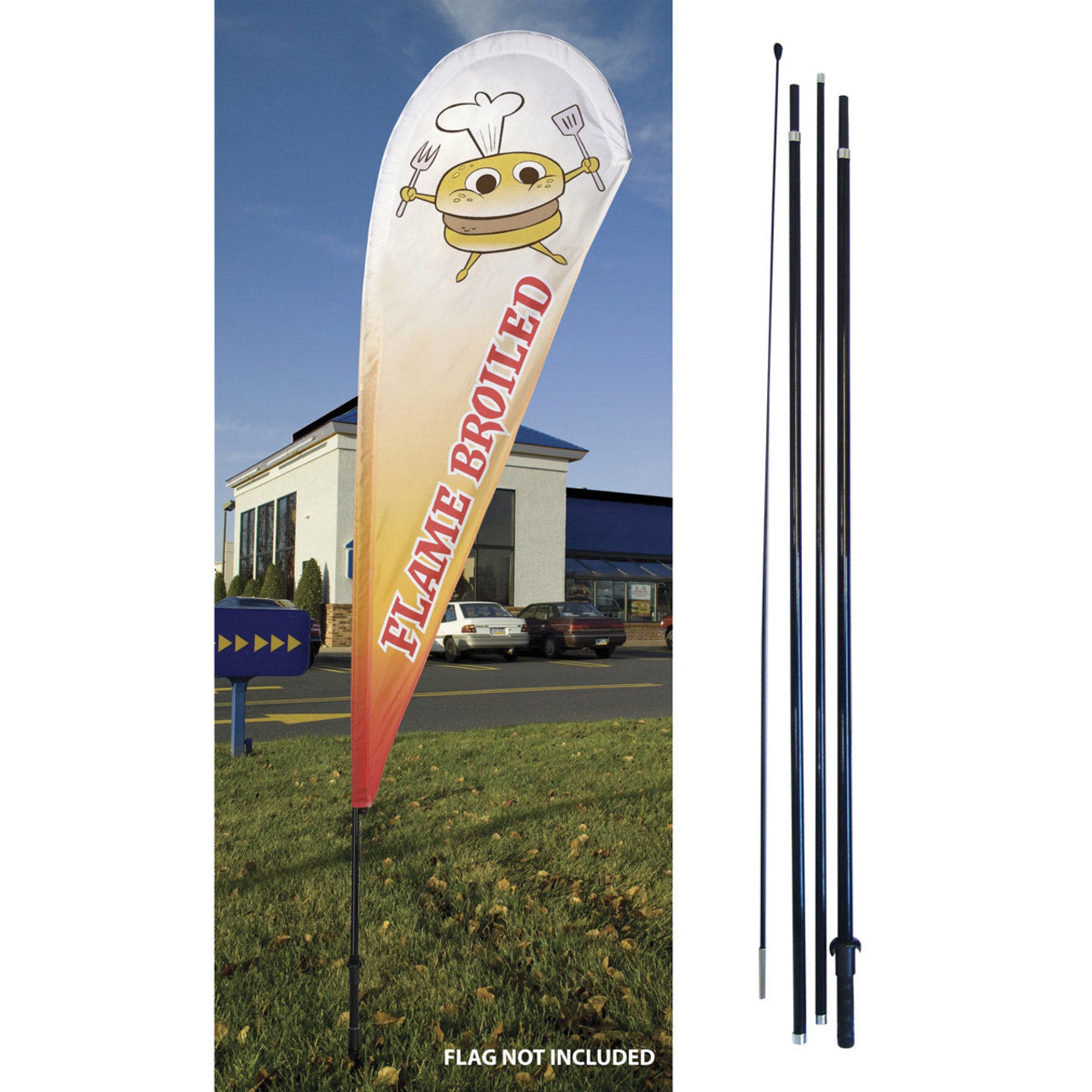 Super Tough Blade and Teardrop Outdoor Advertising Pole