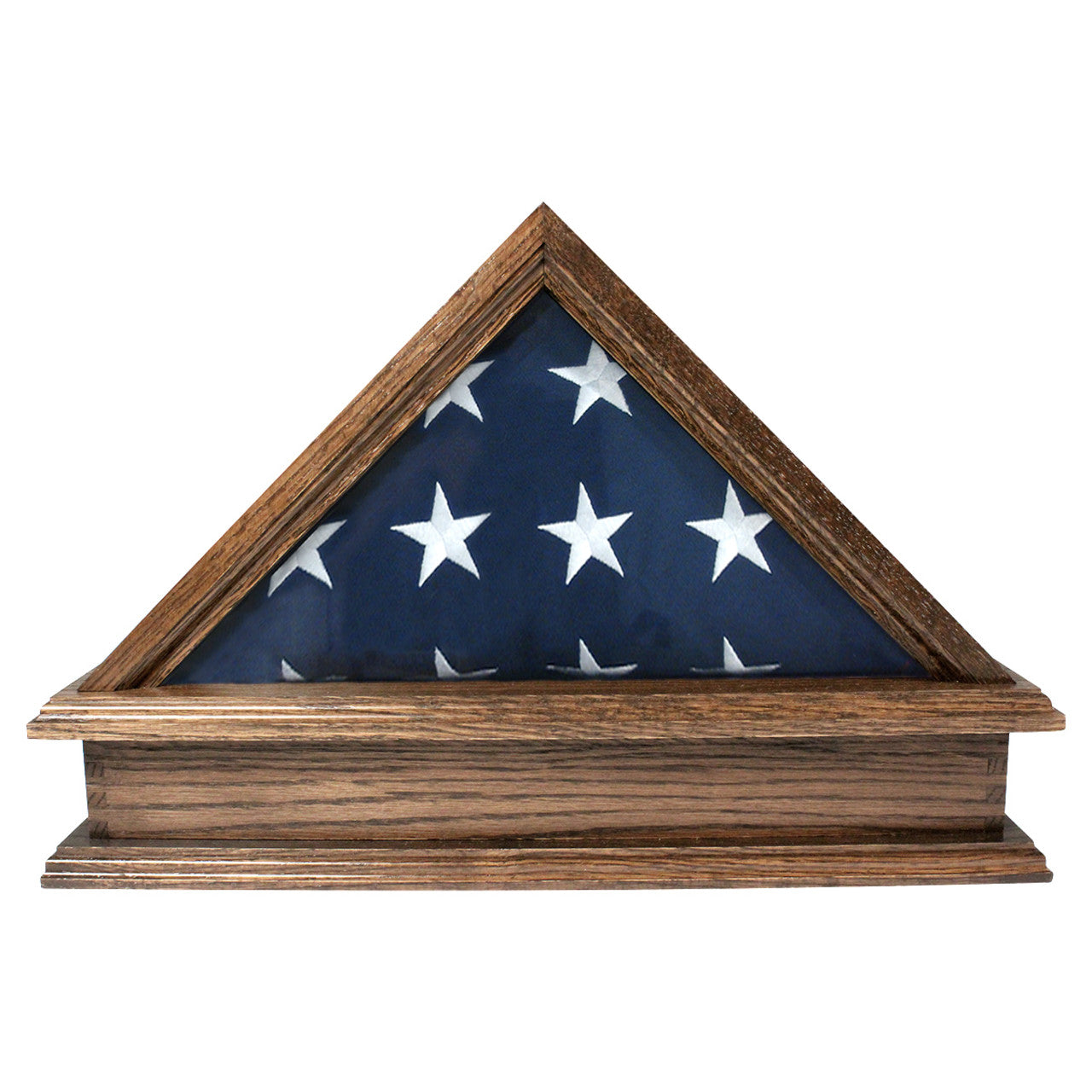 Jefferson Folded Flag Display Case & Pedestal  for 3' x 5' Flag