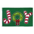 Joy Candy Cane Flag - 3ft x 5ft Printed Polyester