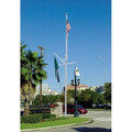 Nautical Double Mast Series 80ft 3 Sections Commercial Flagpole - .375in Wall Thickness - 12in Butt Diameter