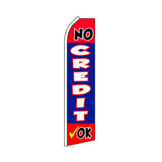 No Credit OK Swooper Flag