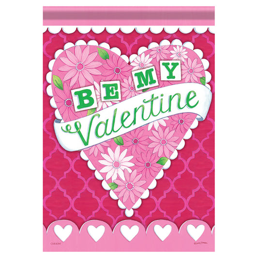 Valentine Banner Flag - Hearts & Flowers - 28in x 40in
