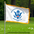 US Coast Guard Flag 4x6ft Nylon-Indoor: Add Pole Hem and Fringe