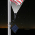 Solar LED flagpole light on a flagpole