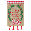 Reason for the Season Wreath Garden Flag - 12in x 18in
