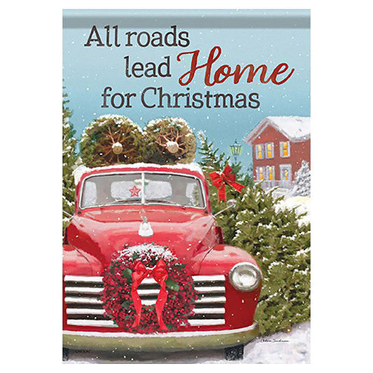 Carson Christmas Garden Flag - Christmas Tree Delivery - 12.5in x 18in