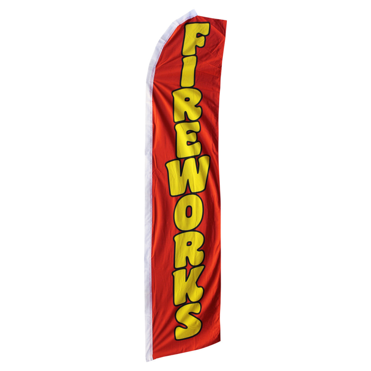 Fireworks Swooper Flag - Red - 11.5ft x 2.5ft