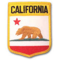 California patch with bear and star design on a white background
