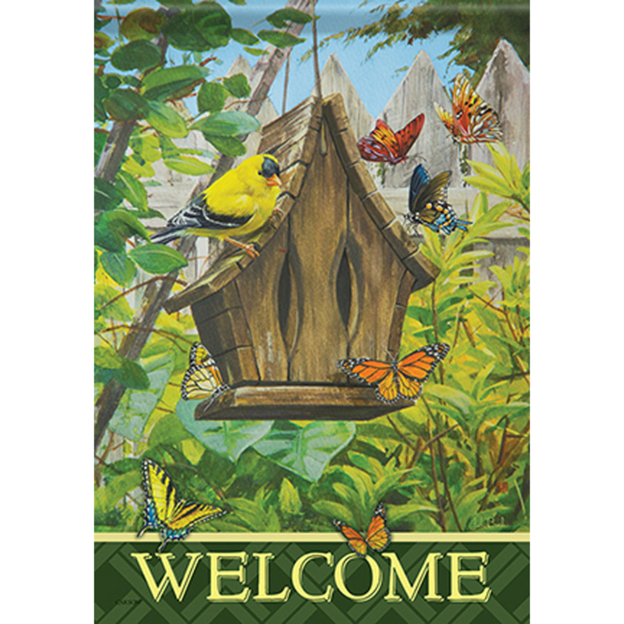 Carson Summer Garden Flag - Butterfly B & B - 12.5in x 18in