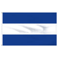 El Salvador flag with two blue horizontal stripes and a white center