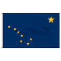 Alaska state flag with a blue background and yellow stars