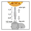 Solar LED Flag Pole Ball Topper Light - 10 LEDs - White/Black/Gold/Silver Finish