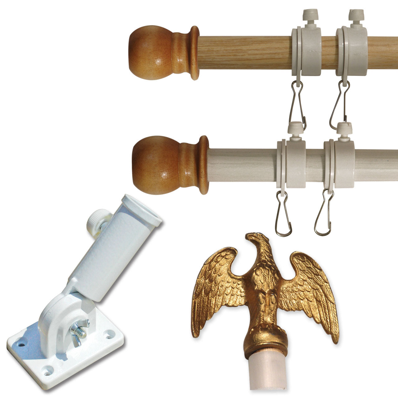 Super Tough Best Quality Outdoor Flag Pole Kit (No Flag)