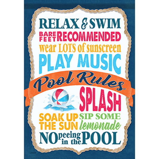 Carson Summer Garden Flag - Pool Rules