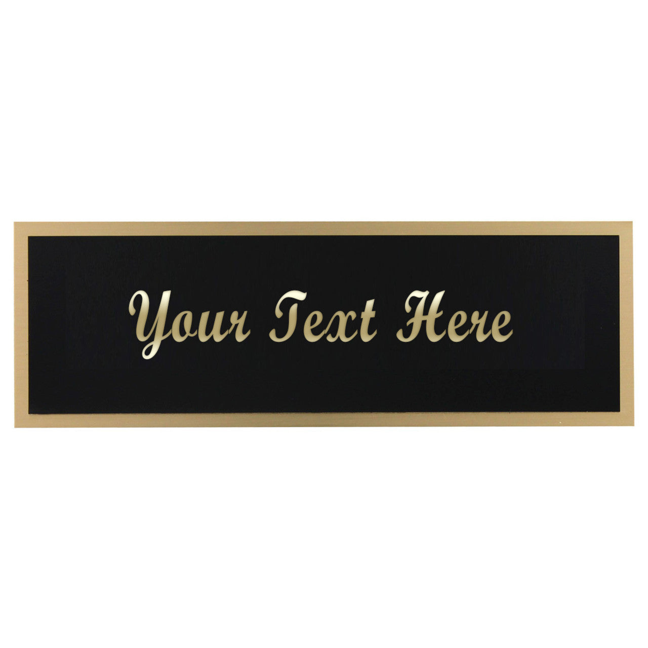 Black-on-Brass Engraving Plate - 1.75in x 5in