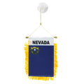 Nevada state flag hanging banner on a white background
