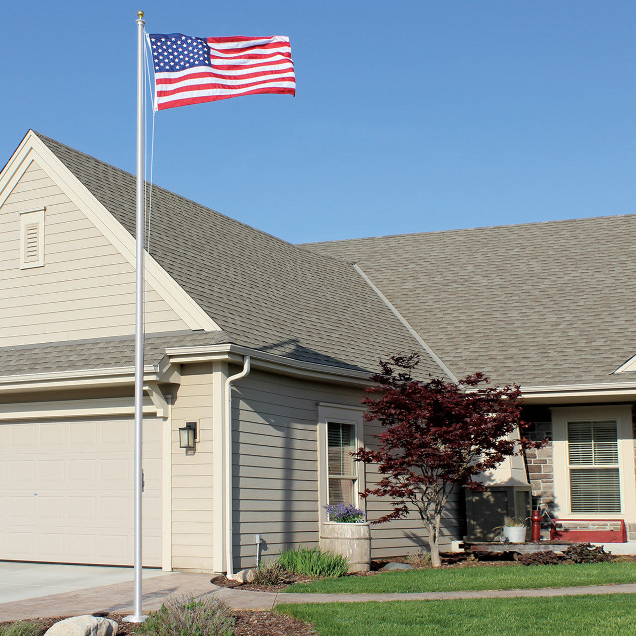 ECS35 Special Budget Series 35ft Commercial Flagpole - .156in Wall Thickness - 5in Butt Diameter