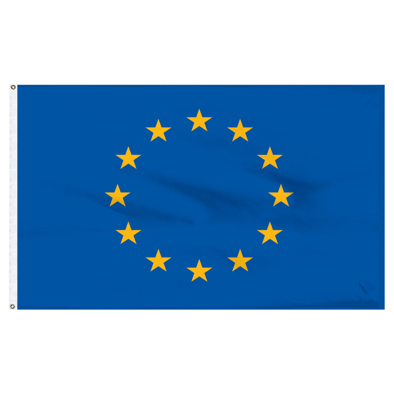 Flag of the European Union with yellow stars on a blue background