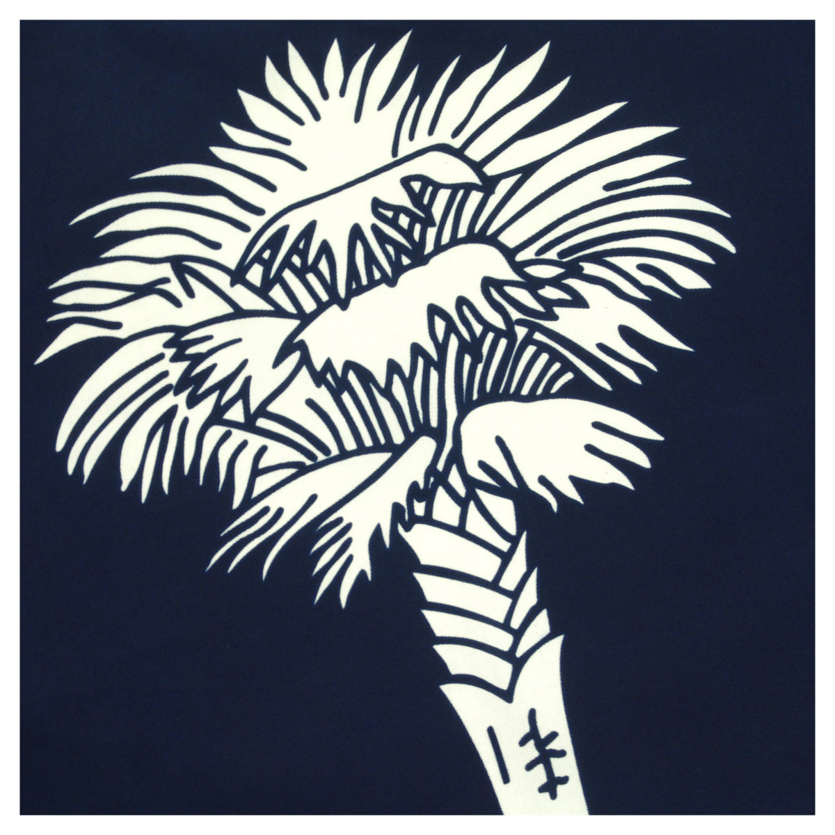 Close up of a white tree on a South Carolina state flag