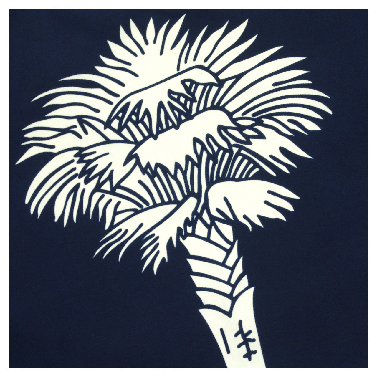 Close up of a white tree on a South Carolina state flag