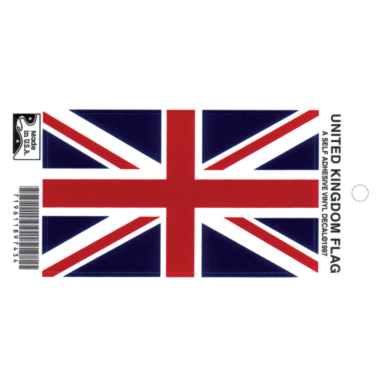 United Kingdom flag vinyl decal on a white background