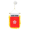 Small flag with 'HONG KONG' text and emblem on a white background