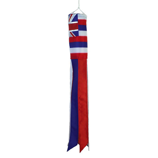 Windsock with Union Jack design on a white background