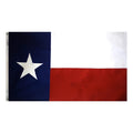 State of Texas Lone Star flag featuring the vertical blue panel with a white star alongside horizontal white and red stripes