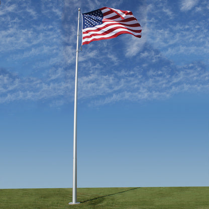 ECA35IH Deluxe Internal Halyard Series 35ft Commercial Flagpole - .156in Wall Thickness - 7in Butt Diameter