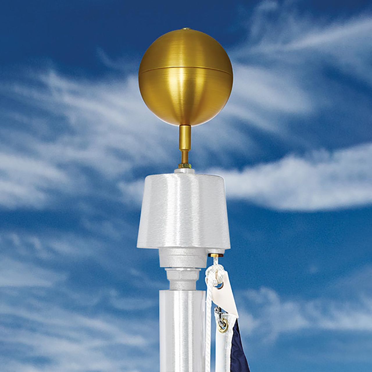 Sentry II Series 35ft Commercial Flagpole - .156in Wall Thickness - 6in Butt Diameter