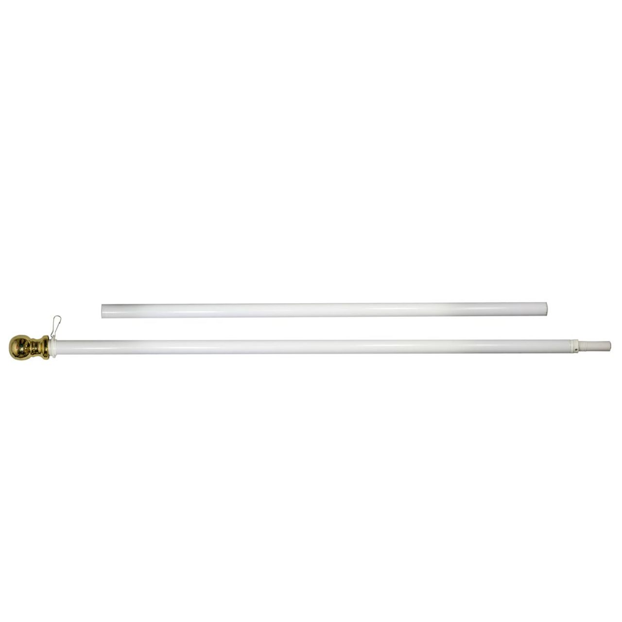 Valley Forge 6ft Aluminum Two Piece Spinning Residential Pole - White Finish