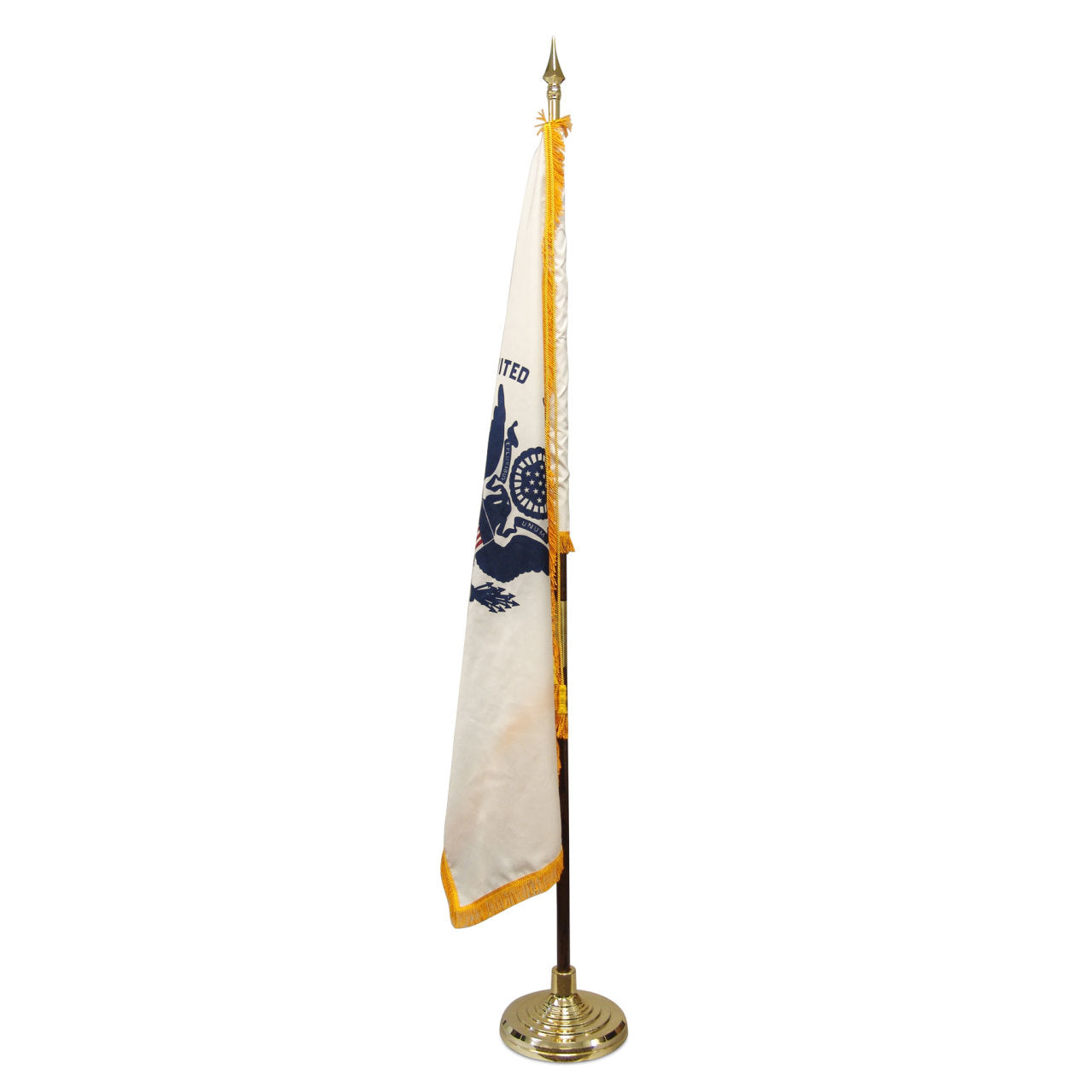 Super Tough Indoor Flagpole Kit with Nylon 3' x 5' Coast Guard Flag