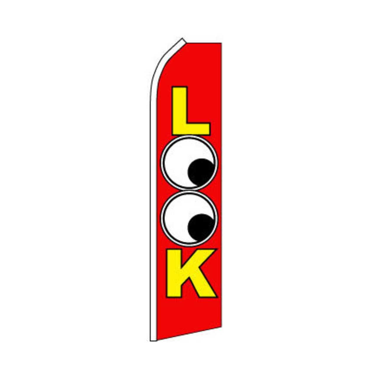 Look Swooper Flag - 11.5ft x 2.5ft