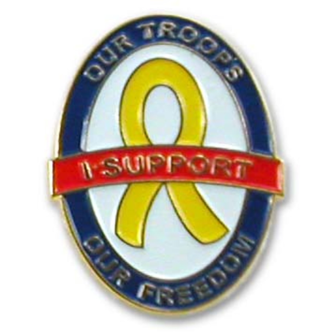 I Support Our Troops Lapel Pin - 1" x 3/4"