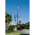 Nautical Double Mast Series 80ft 3 Sections Commercial Flagpole - .375in Wall Thickness - 12in Butt Diameter