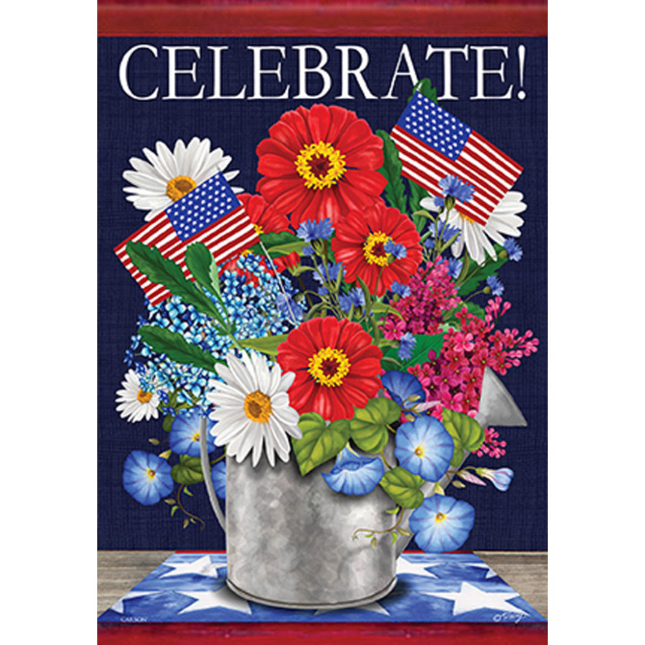 Carson Patriotic Garden Flag - Celebration - 12.5in x 18in