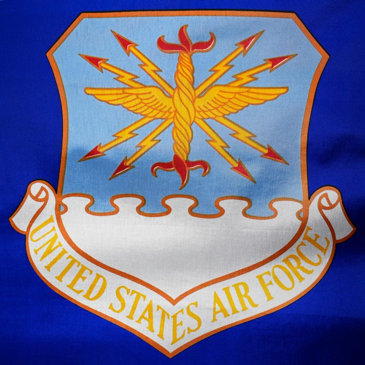 Airforce 4ftx6ft Flag with Indoor Pole Hem and Fringe
