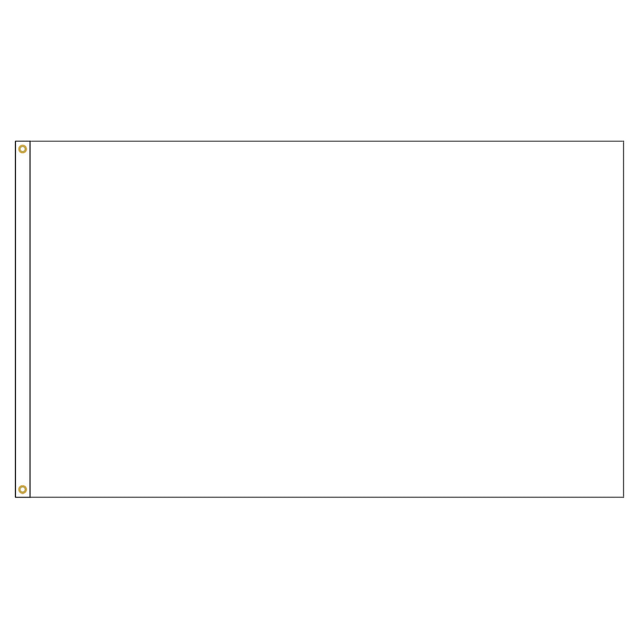 Solid Color Flag 4ft x 6ft Nylon - White