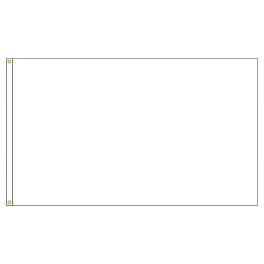 Solid Color Flag 4ft x 6ft Nylon - White