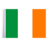 Ireland motorcycle flag on a white background