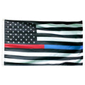 Thin Red & Blue Line American Flag 3ft x 5ft Nylon